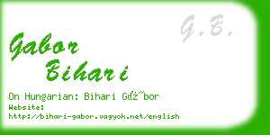 gabor bihari business card